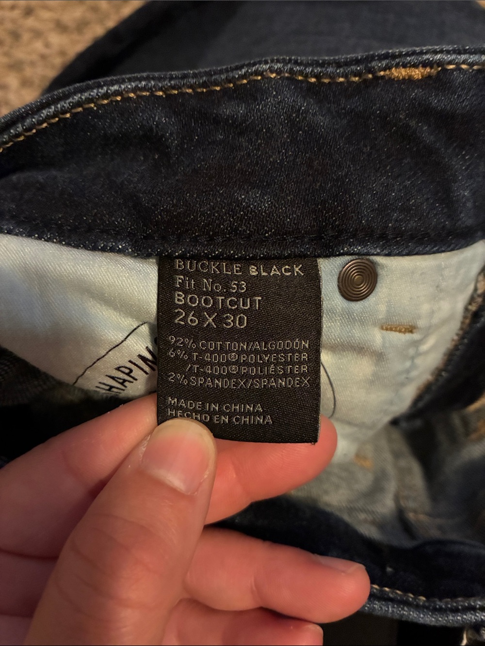 Buckle black bootcut jeans -size 26 - Picture 3 of 6